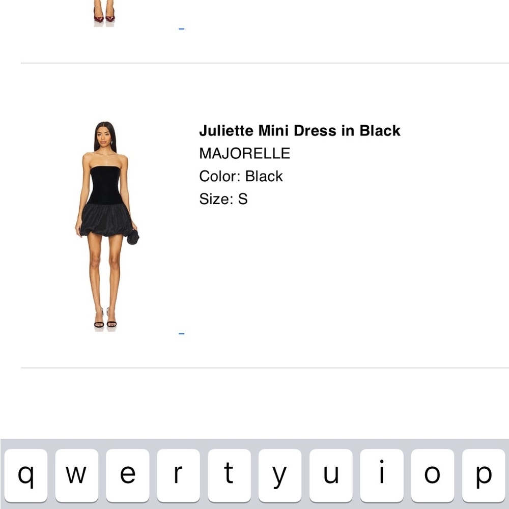 MAJORELLE Juliette Black Mini Dress